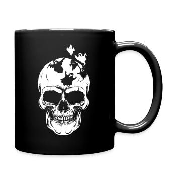 Idées d’Halloween Fantôme du Crâne d’Halloween - Mug uni - noir - Droite