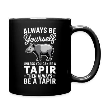 Dictons de tapir Tapir Drôle de cadeau de tapir - Mug uni - noir - Droite