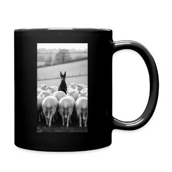 Stove guard at dawn - Full Colour Mug - black - Right