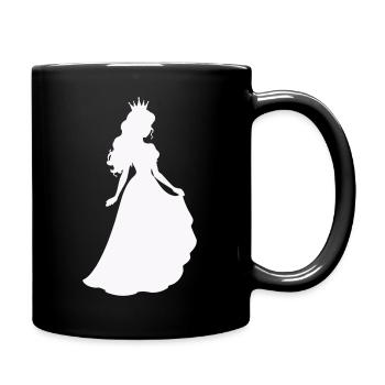 Royal Princess Silhouette - Full Colour Mug - black - Right