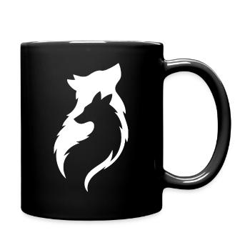 Wolf in Wolf Mystical Wilderness Art - Full Colour Mug - black - Right