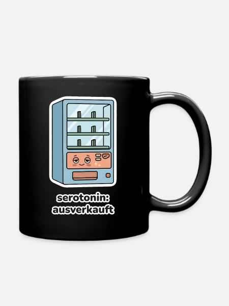 serotonin: ausverkauft – Automat Meme - Tasse einfarbig - Schwarz