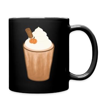 Herbst-Pumpkin-Gewürz-Latte - Tasse einfarbig - Schwarz - Rechts