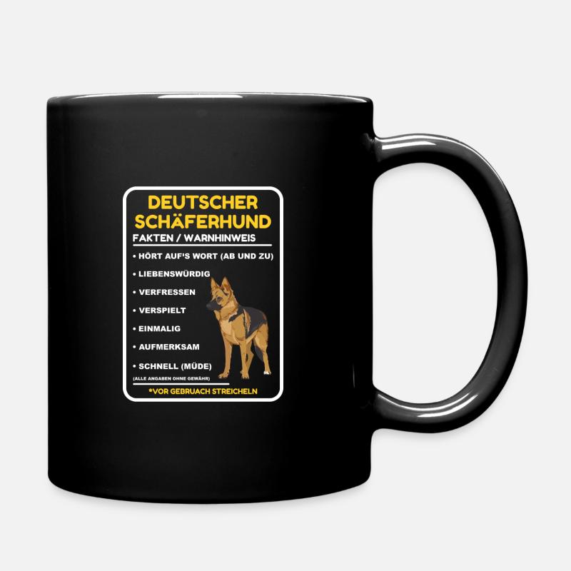 Deutscher Schäferhund Geschenk - Tasse einfarbig - Schwarz