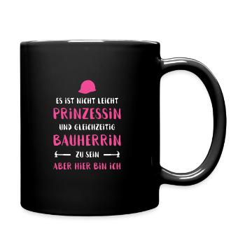 Bauherrin - Tasse einfarbig - Schwarz - Rechts