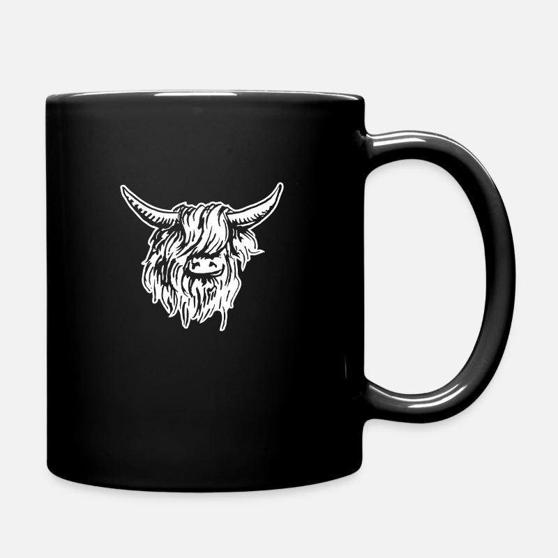 écossais highlander 03 blanc - Mug uni - noir