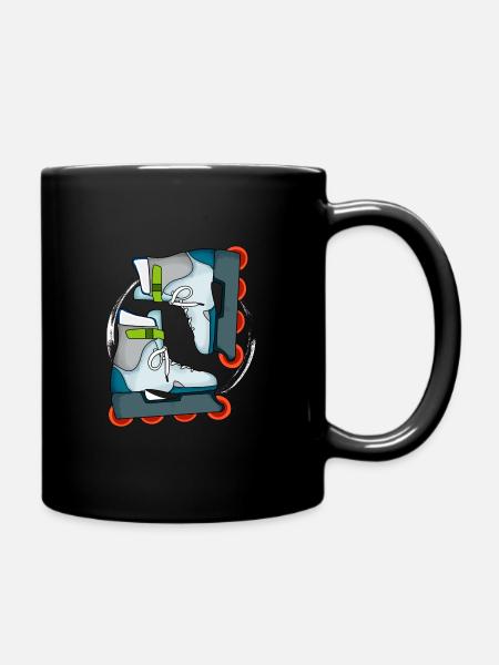 Inline Skates Skater Logo - Mug uni - noir