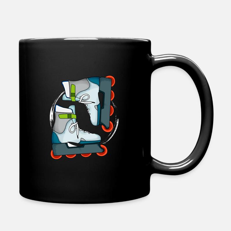 Inline Skates Skater Logo - Tasse einfarbig - Schwarz