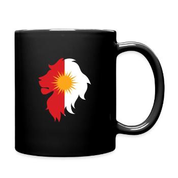 Yezidische Flagge Löwe Jesiden Yeziden Ezidxan - Tasse einfarbig - Schwarz - Rechts