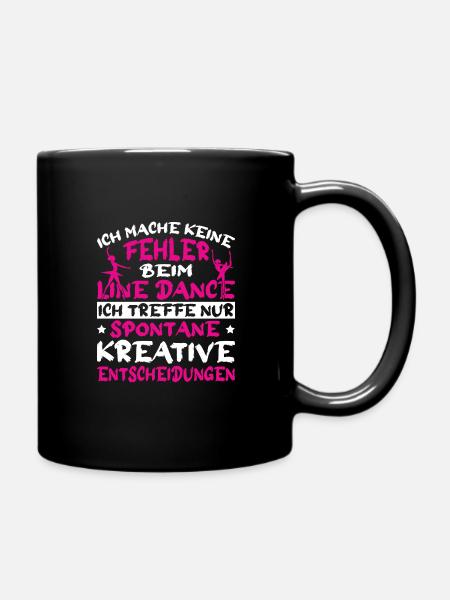 Line Dance Cowboy Western Rodeo Westernreiten - Tasse einfarbig - Schwarz