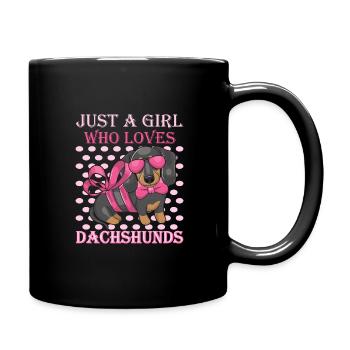 Dachshund Rough-haired Dachshund - Full Colour Mug - black - Right