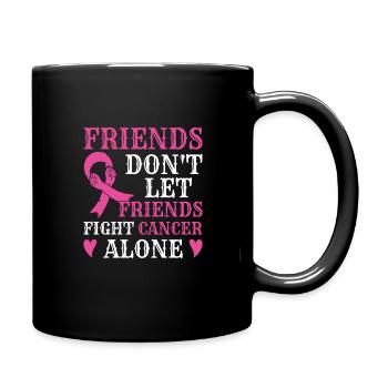 Breast Cancer Cancer Awareness Cancer Survivors - Full Colour Mug - black - Right
