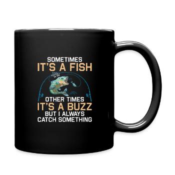 Pêche Pêche Pêcheur Pêche Canne à pêche - Mug uni - noir - Droite