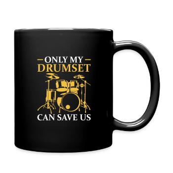 Drummer Drumsticks Schlagzeug Musiker - Tasse einfarbig - Schwarz - Rechts