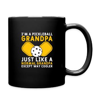 Pickleball Opa Pickleball Spieler - Tasse einfarbig - Schwarz - Rechts