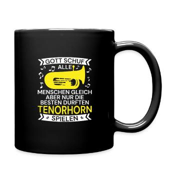 Tenorhorn Blechblasinstrument Musikinstrument - Tasse einfarbig - Schwarz - Rechts