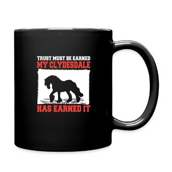 Clydesdale Cold Blood Horse Écosse Cheval - Mug uni - noir - Droite