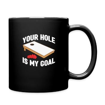 Cornhole Bean Bag Sackloch - Tasse einfarbig - Schwarz - Rechts