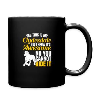 Clydesdale Equestrian Sport Cold Blood Horse Écosse - Mug uni - noir - Droite