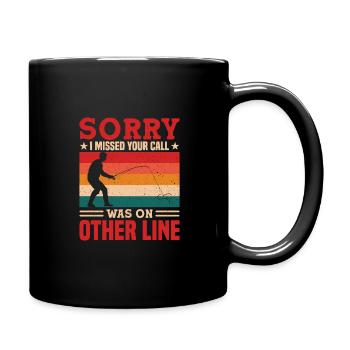 Pêche Pêche Pêcheur Pêche Canne à pêche - Mug uni - noir - Droite