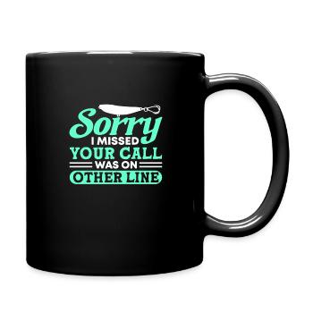 Pêche Pêche Pêcheur Pêche Canne à pêche - Mug uni - noir - Droite