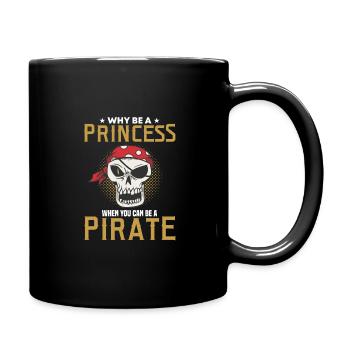 Piraten Kinder Totenkopf Party Seeräuber - Tasse einfarbig - Schwarz - Rechts