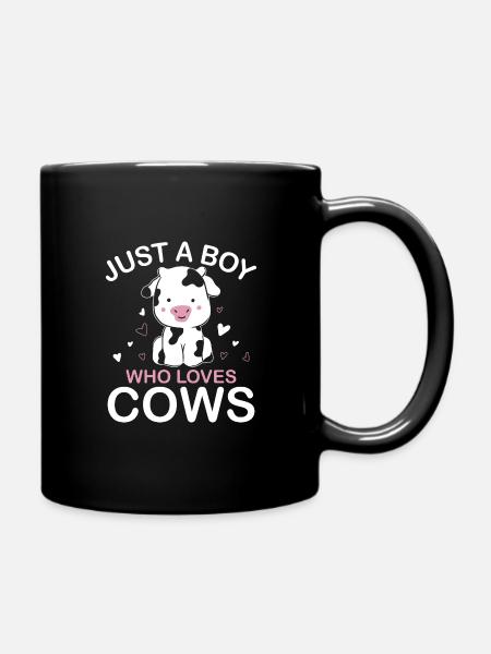 Un seul garçon des vaches éleveurs vaches enfants - Mug uni - noir