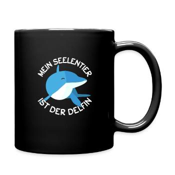 Meeresbiologe Delfin Meeresforscher Meerestier - Tasse einfarbig - Schwarz - Rechts