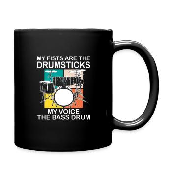 Batteur Drumsticks Drums Musicien - Mug uni - noir - Droite