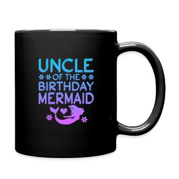 Geburtstag Meerjungfrau Familienkleidung - Tasse einfarbig - Schwarz - Rechts