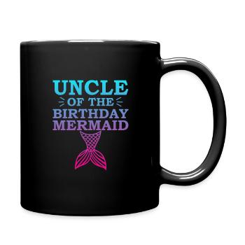 Geburtstag Meerjungfrau Familienkleidung - Tasse einfarbig - Schwarz - Rechts