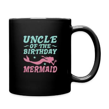 Geburtstag Meerjungfrau Familienkleidung - Tasse einfarbig - Schwarz - Rechts
