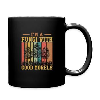 Ich Bin Pilz Mit Guten Morcheln Lustigen Pilzen - Tasse einfarbig - Schwarz - Rechts