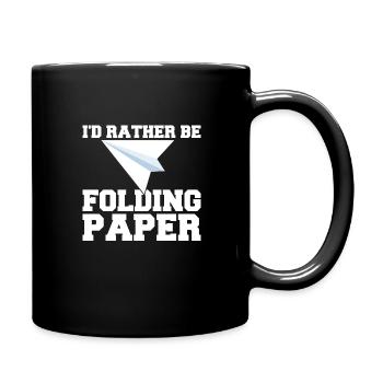 Origami Paper Flyer Paper Art Pilot - Full Colour Mug - black - Right