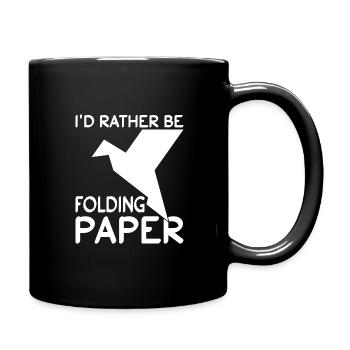 Origami Paper Flyer Paper Art Pilot - Mug uni - noir - Droite