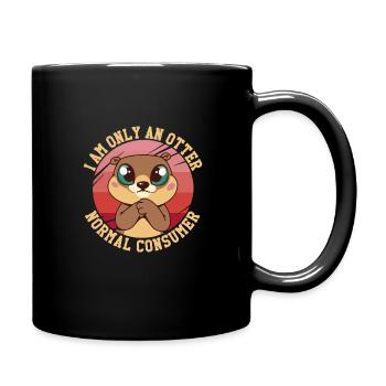 Otter Animal River Otter in the wild - Full Colour Mug - black - Right