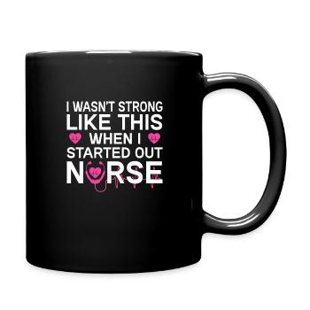 Krankenschwester Outfit Krankenpflegerin - Tasse einfarbig - Schwarz - Rechts