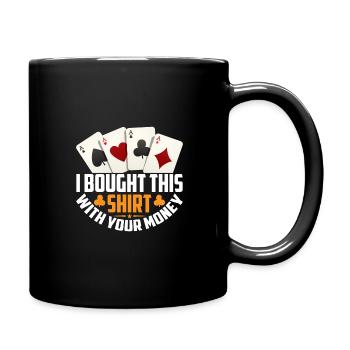 Card Game Card Player Poker - Full Colour Mug - black - Right