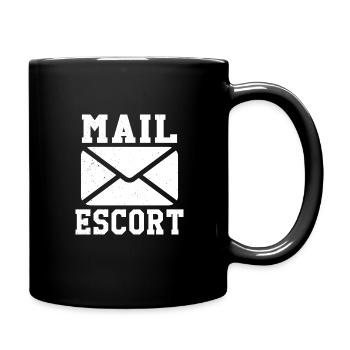 Postbote Postdienstleister Briefträger - Tasse einfarbig - Schwarz - Rechts