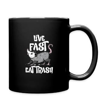 Opossum poubelle Opossum Rétro - Mug uni - noir - Droite
