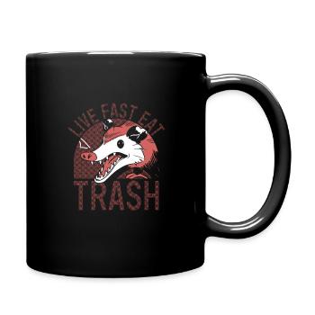 Opossum poubelle Opossum Rétro - Mug uni - noir - Droite