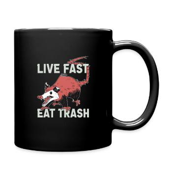 Opossum poubelle Opossum Rétro - Mug uni - noir - Droite