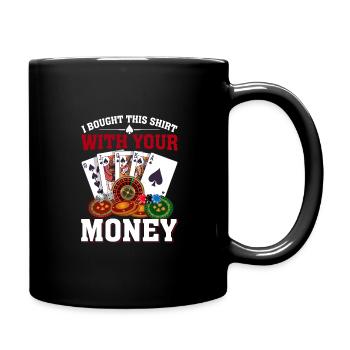 Jeu de cartes Joueur de cartes Poker - Mug uni - noir - Droite