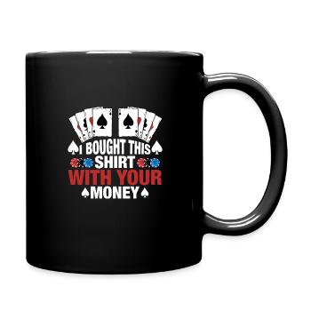 Jeu de cartes Joueur de cartes Poker - Mug uni - noir - Droite