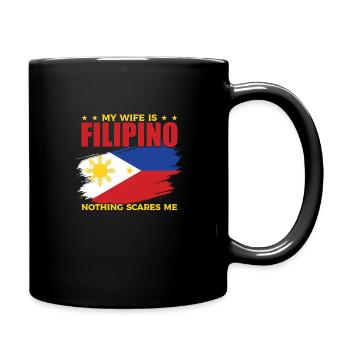 Ma femme est originaire des Philippines - Mug uni - noir - Droite