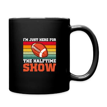 Football Je ne suis là que pour le spectacle de la mi-temps - Mug uni - noir - Droite