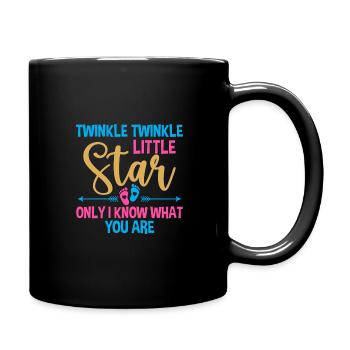 Gender Reveal Party Baby Shower Little Star - Full Colour Mug - black - Right