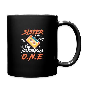 Drôle de sœur hip-hop old-school - Mug uni - noir - Droite