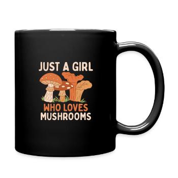 Juste une fille qui aime les champignons vêtements champignons - Mug uni - noir - Droite
