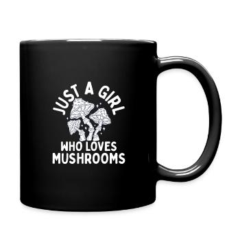 Juste une fille qui aime les champignons vêtements champignons - Mug uni - noir - Droite
